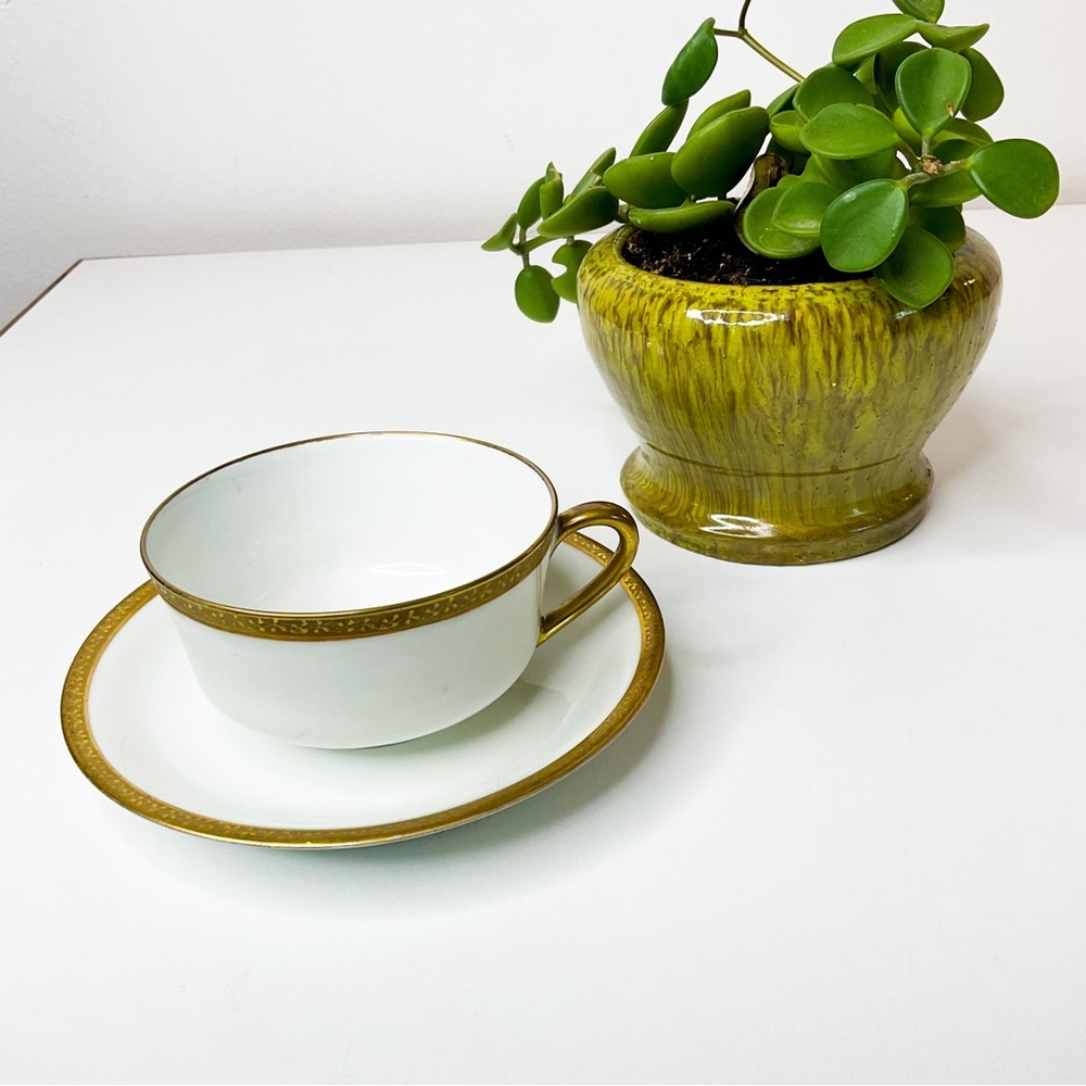Limoges Vintage France Bone China With Gold Inlay